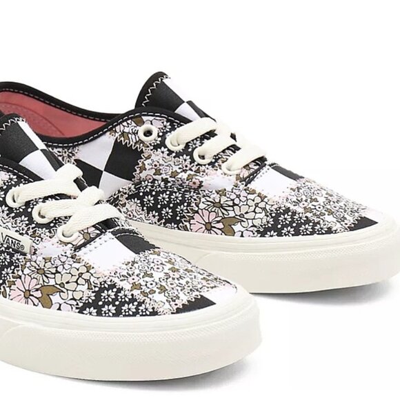 Vans Kids Authentic Patchwork Floral Shoe Multi Marshmallow Size 10.5K - Picture 7 of 14